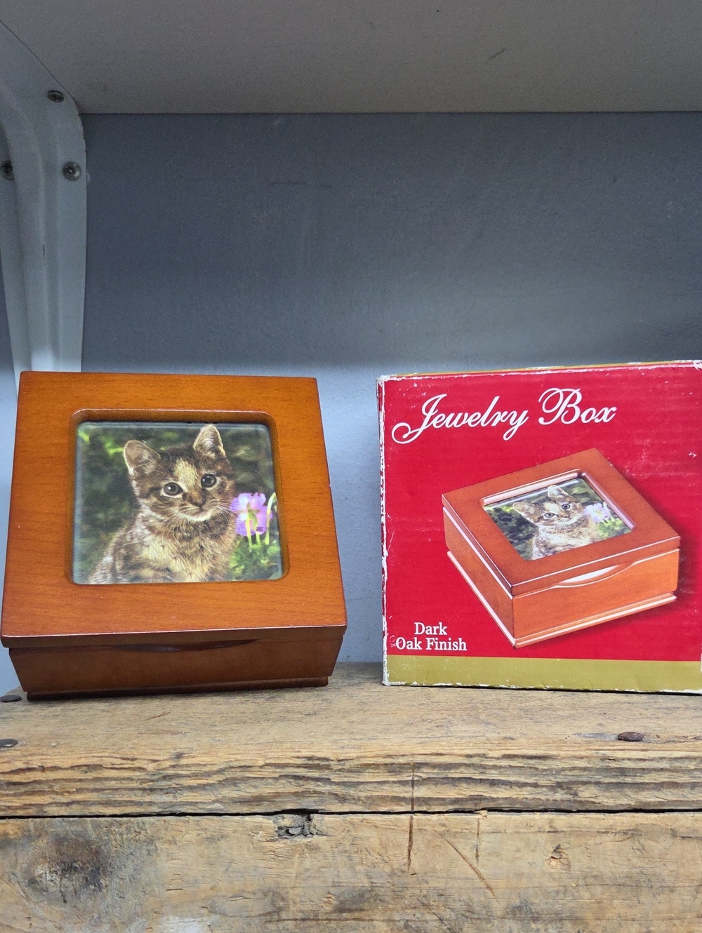 Vintage Wooden Jewelry Box New Old Stock